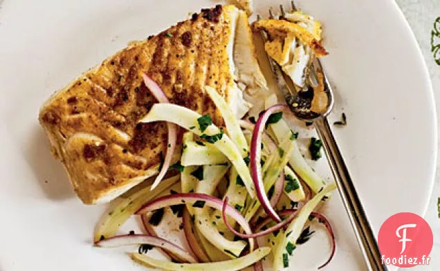 Flétan avec Salade Citron-Fenouil