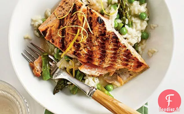 Saumon au Risotto Printanier Rapide