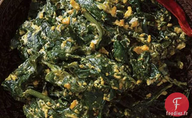 Épinards mijotés dans du yogourt