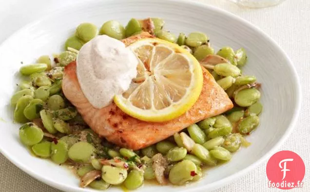 Saumon Citron aux Haricots de Lima