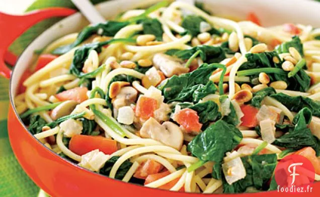 Spaghetti aux Épinards Flétris