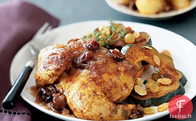 Poules De Cornouailles À La Sauce Porto-Cerise