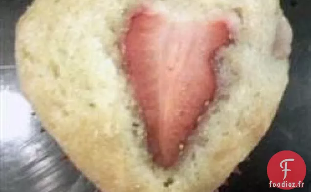 Muffins aux Fraises de la Saint-Valentin