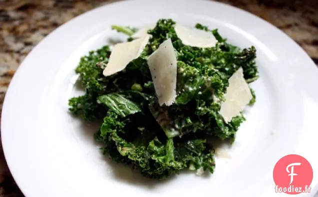 Dîner ce soir: Salade César de Chou Frisé aux Anchois