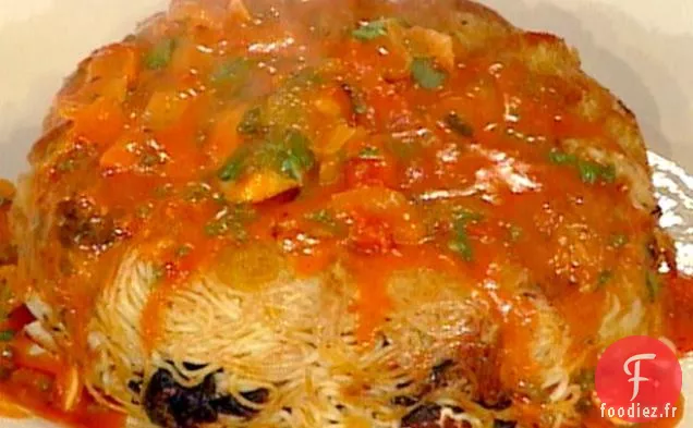 Timbales Spaghetti (Timbale Aglio Olio)