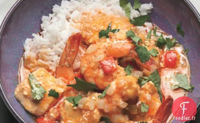 Curry de Crevettes thaïlandaises - flétan
