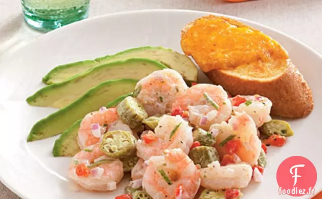 Salade de Gombo Mariné et Crevettes