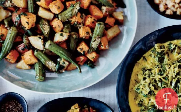 Salade de Patates Douces Rôties et de Gombo
