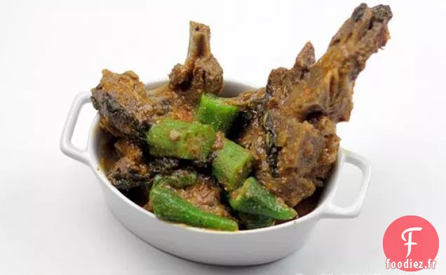 Korma Curry: Viande de Chèvre au Gombo