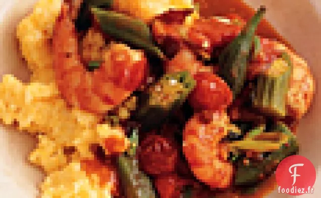Sauté de Crevettes, de Gombo et de tomates de la Nouvelle-Orléans