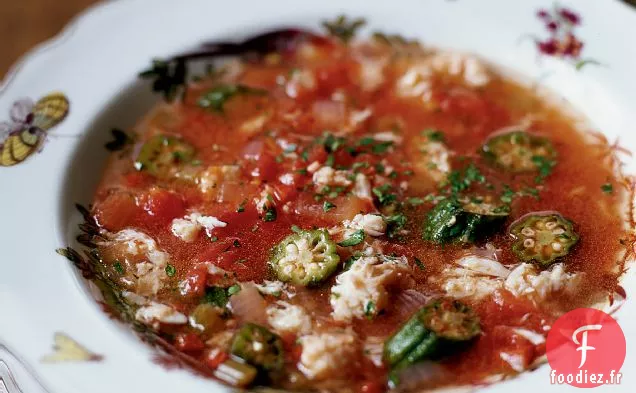 Soupe de Crabe à la Gombo avec Gombo et Tomates