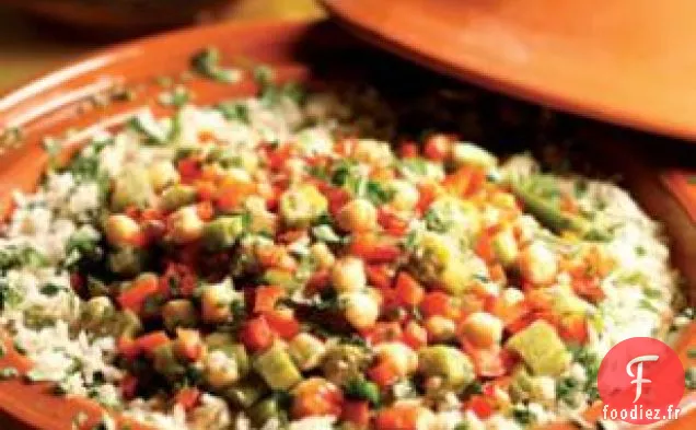 Tajine de Gombo et Pois Chiches