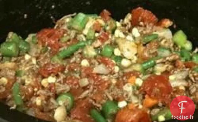 Soupe de Légumes-Boeuf Mijoteuse au Gombo