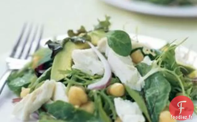Salade D'Avocat Et De Pois Chiches Au Flétan