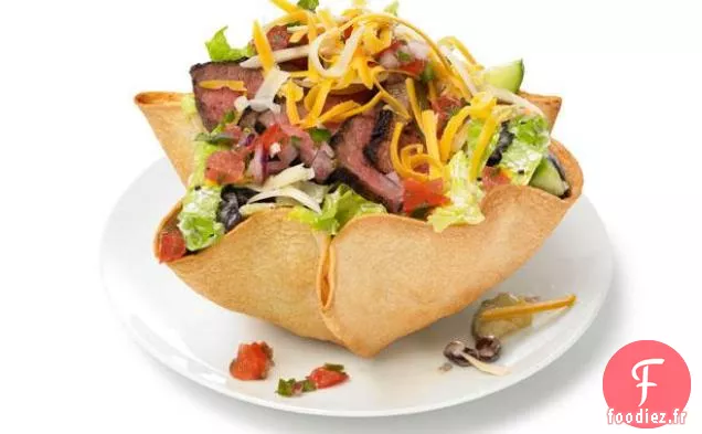 Salade de Tacos au Steak Presque Célèbre