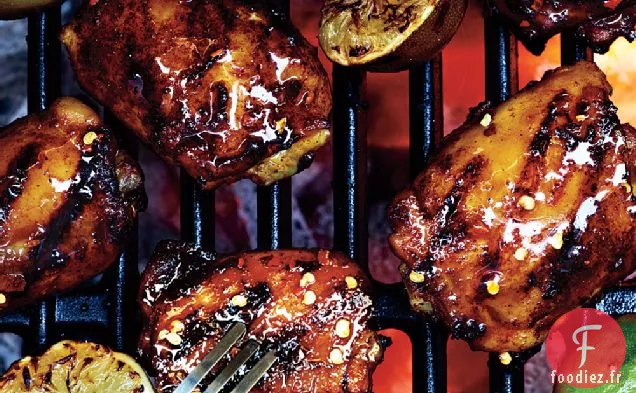 Cuisses de Poulet Grillées avec Glaçage à l'Ancho-Tequila
