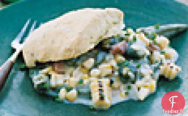 Sablés à la Ciboulette au Maïs Fumé et Ragoût de Gombo