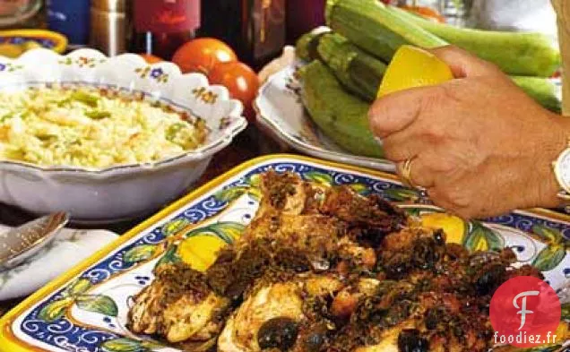 Poulet aux Olives Vertes
