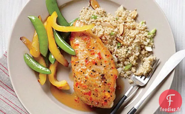 Poulet Glacé au Quinoa aux Amandes