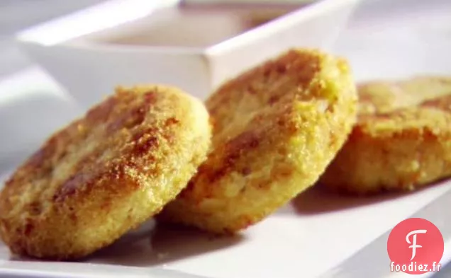 Gâteaux de Pommes De Terre Frits Ronds à Deux