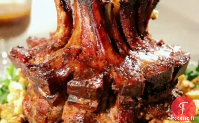 Rôti de Couronne de Porc avec Glaçage Royal et Sauce