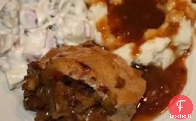Côtelettes de Porc Farcies aux Pommes Et aux Canneberges
