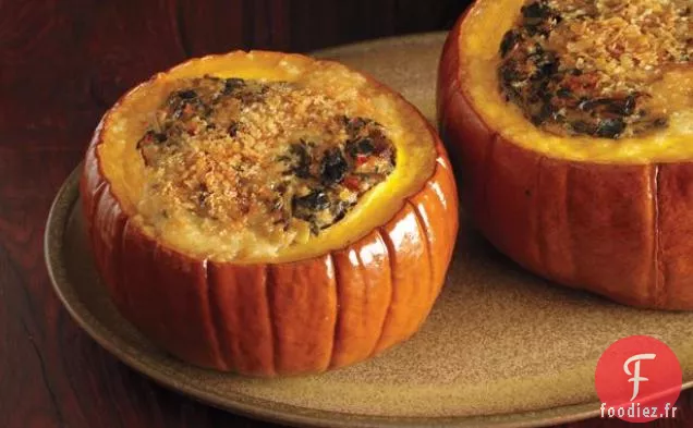 Citrouille épicée et Collards