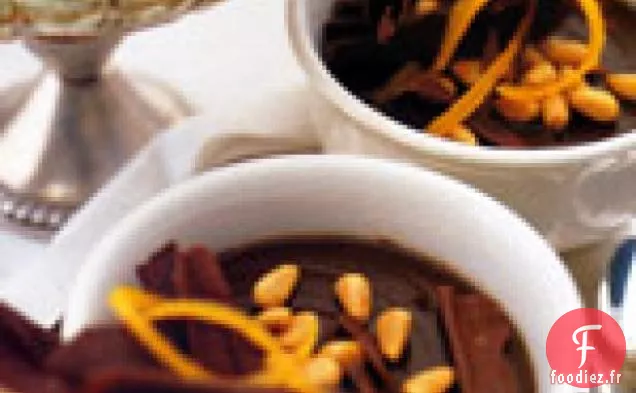 Pouding au Chocolat Expresso aux Pignons de Pin: Sanguinaccio