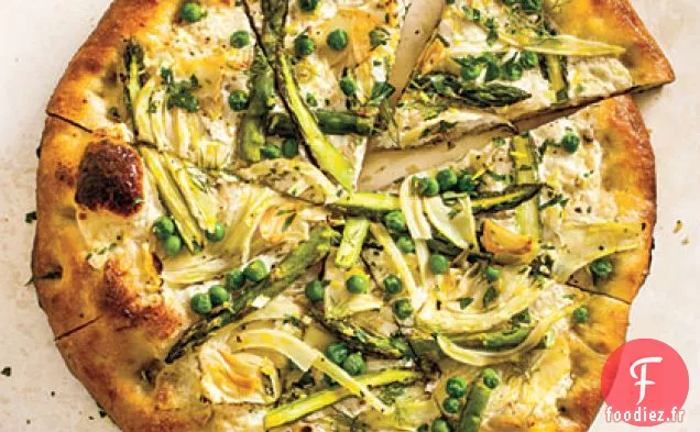 Pizza aux Légumes de Printemps avec Gremolata