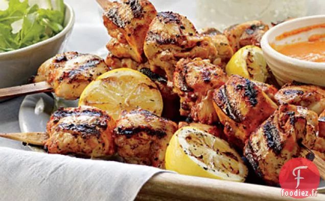 Brochettes de Poulet Babeurre et Miel