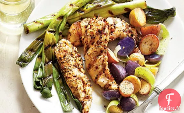 Poulet Grillé et Pommes de Terre Nouvelles