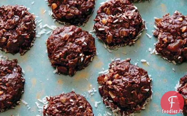 Biscuits sans cuisson au Beurre d'Arachide avec de l'avoine et des graines de lin