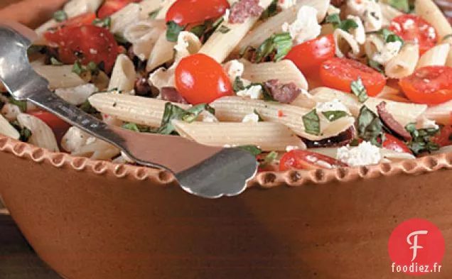 Pâtes aux Tomates Cerises, Olives et Feta