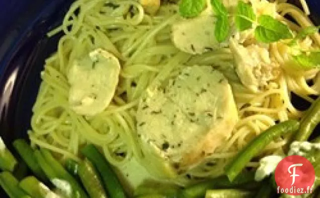 Pâtes au Poulet au Thym Et à la Menthe