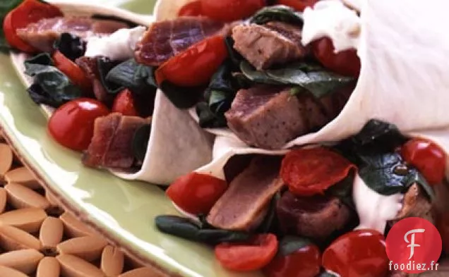 Tacos au Thon, Fromage de Chèvre et Épinards