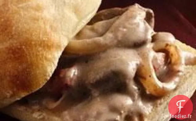 Sandwich au Steak et aux Champignons