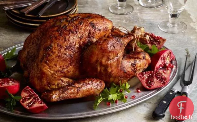 Dinde Glacée au Poivre Noir et à la Mélasse de Grenade