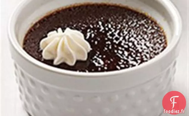 Crème Brûlée Au Chocolat Noir et aux Cerises