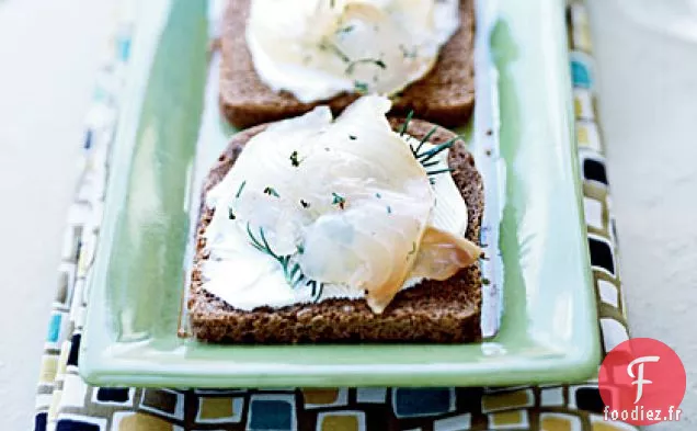 Gravlax de Flétan au Fenouil