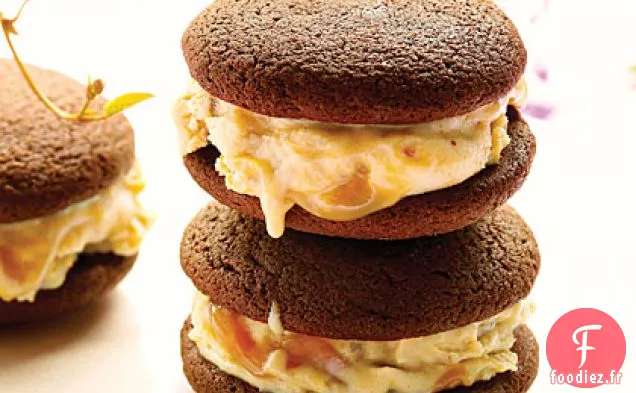 Sandwichs à la Crème Glacée Au Beurre d'Arachide Et au Chocolat
