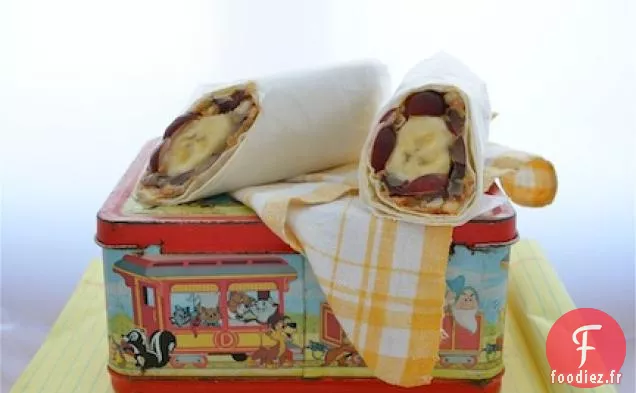 Pbb & g (Enveloppement au Beurre d'arachide, Banane et Raisin)