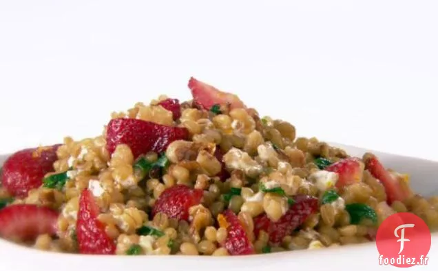 Baies de Blé aux Fraises et Fromage de Chèvre