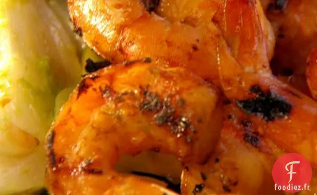 Crevettes Grillées à la sauce BBQ au Pamplemousse