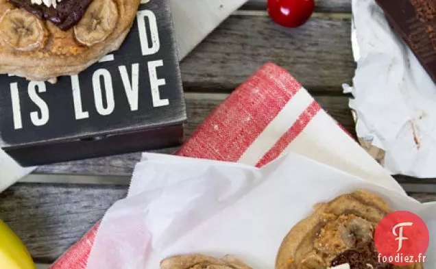 Pizzas à la Banane Au Beurre d'Arachide Et au Chocolat