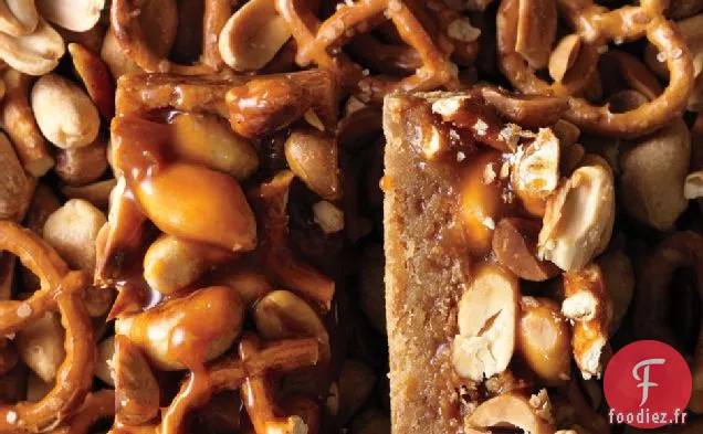 Barres Blondes Au Caramel Au Caramel Au bretzel Aux Arachides