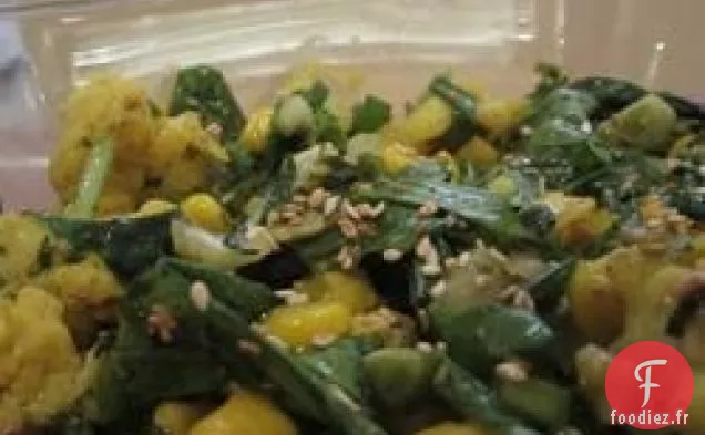 Salade de Chou-Fleur et Roquette au Miel et Sésame