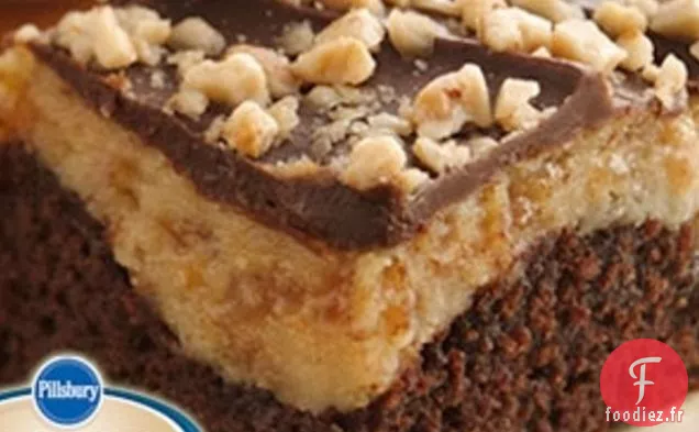 Brownies au gâteau au fromage au caramel au beurre d'arachide
