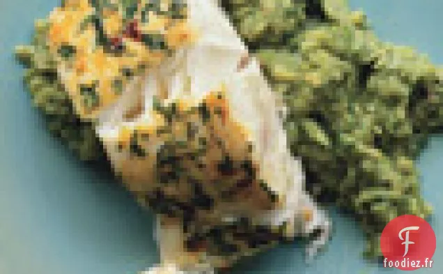 Flétan sur Purée de Fèves à la Menthe