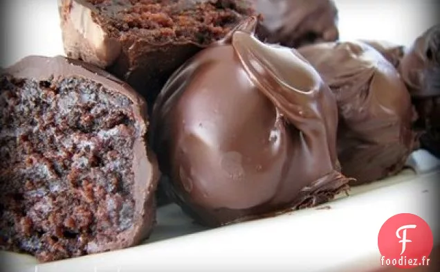 Bouchées De Brownie Enrobées De Beurre de Cacahuète Au Chocolat