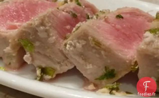 Ahi de Coriandre au Citron Vert Grillé avec Glaçage au Miel